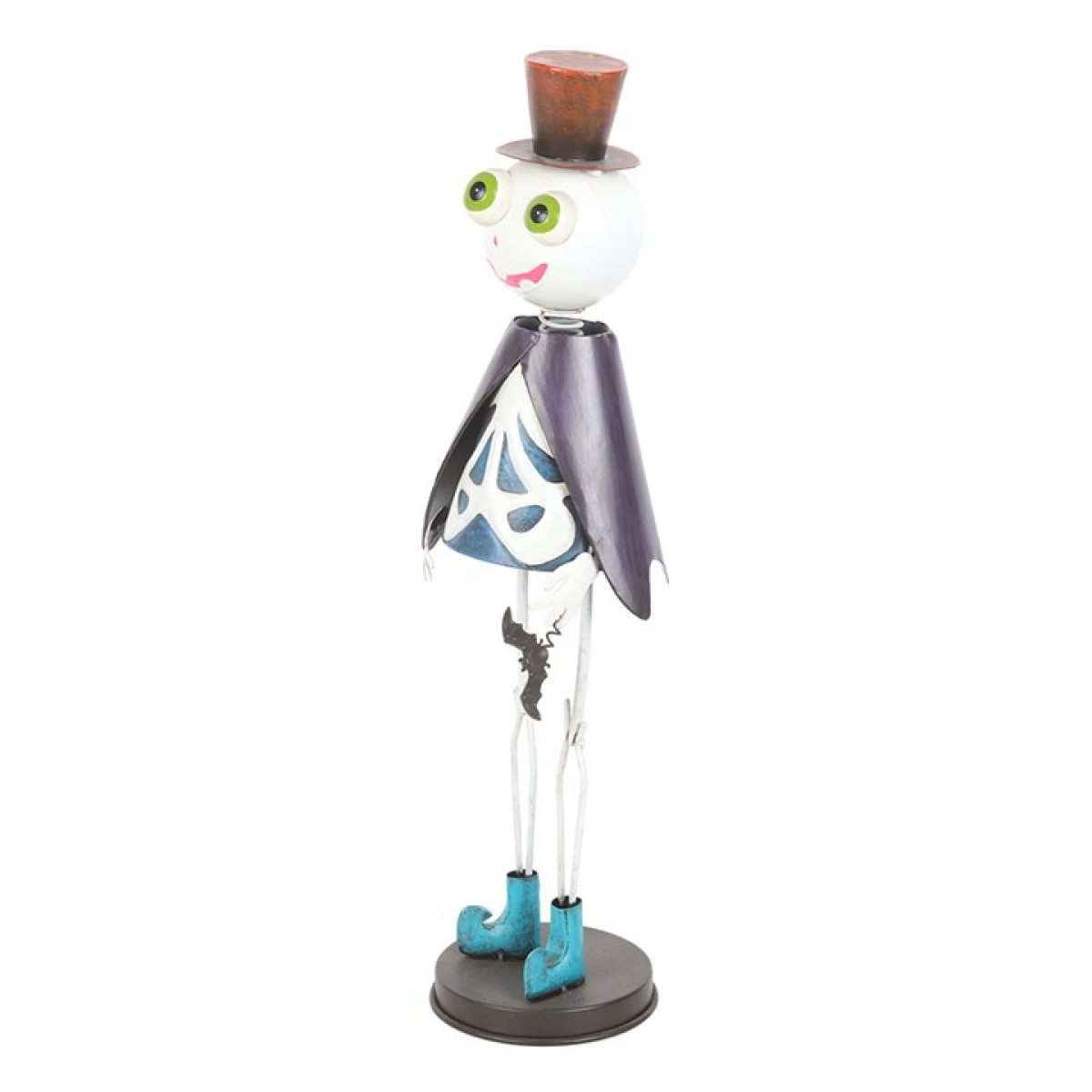 Metal Skeleton Ornament with Top Hat - Image 3