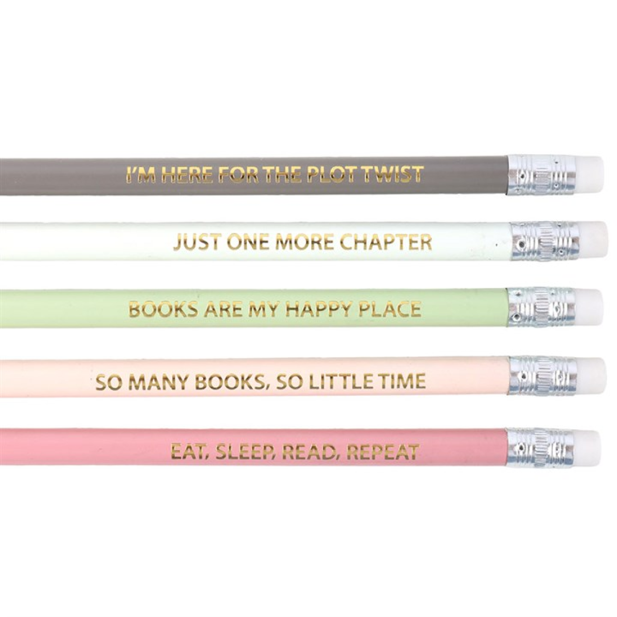 Pack of 5 Literature Inspired Pencils - Image 3