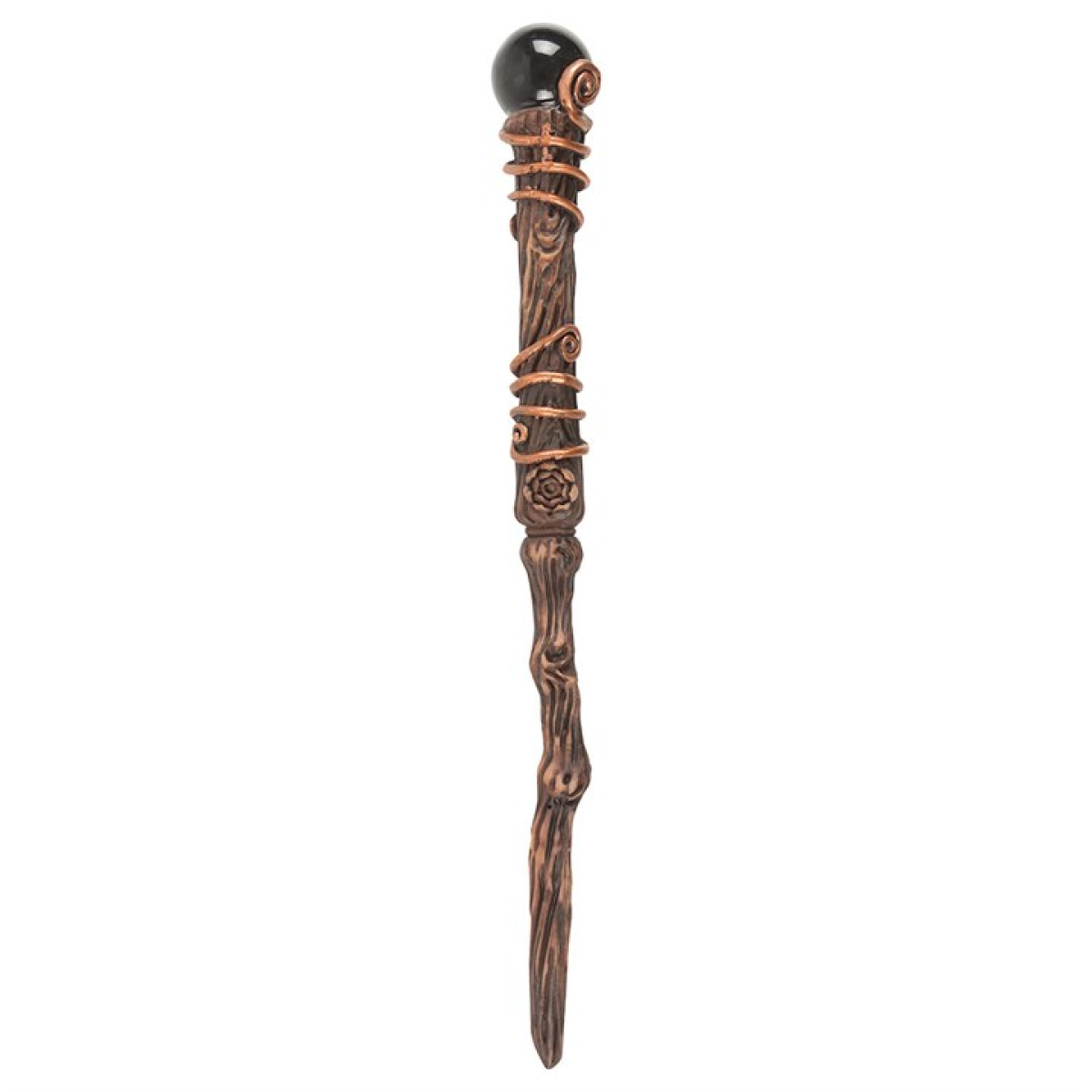 Protection Black Obsidian Crystal Wand with Pouch - Image 4