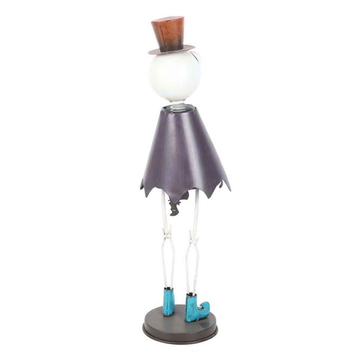 Metal Skeleton Ornament with Top Hat - Image 4