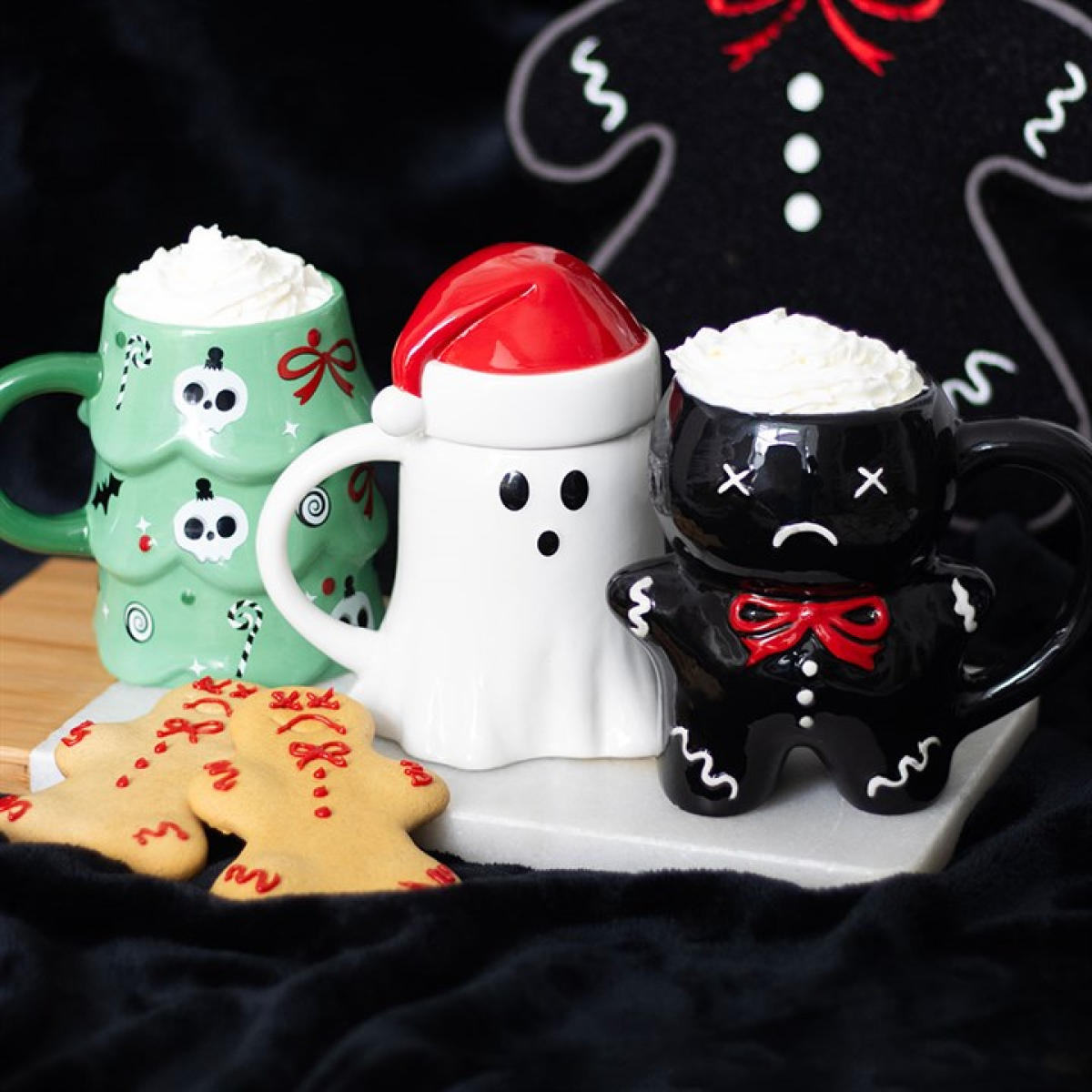 Ghost Shaped Mug with Santa Hat Lid - Image 6