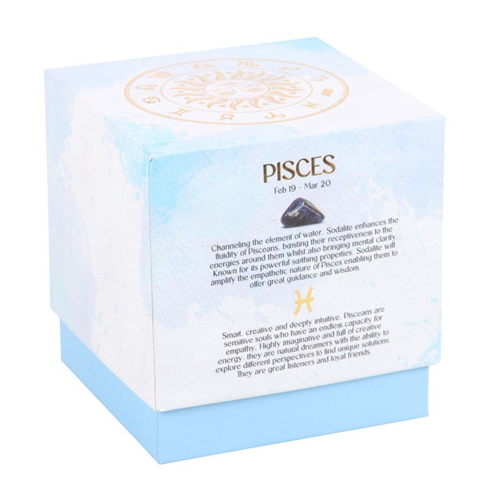 Pisces Gardenia Gemstone Zodiac Candle - Image 5