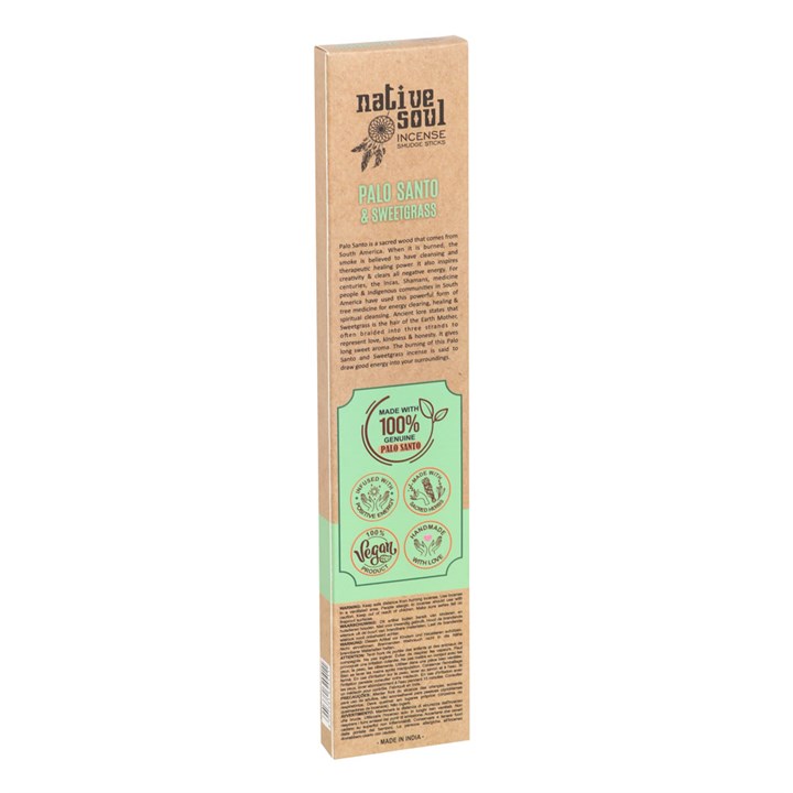 Set of 12 Palo Santo & Sweet Grass Smudge Incense Sticks - Image 4