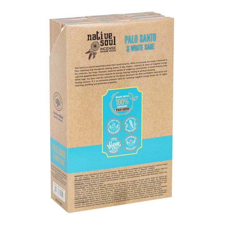 Set of 12 Palo Santo & White Sage Smudge Incense Sticks - Image 2