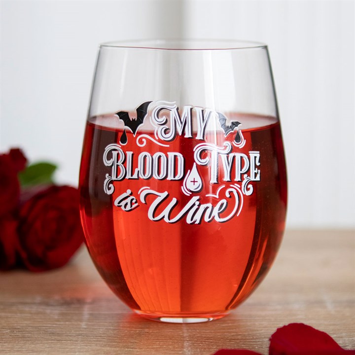 My Blood Type is Wine Stemless Wine Glass - Image 3