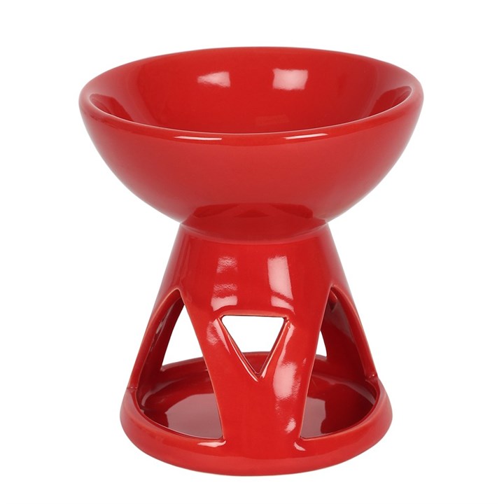 Red Deep Bowl Oil Burner and Wax Warmer - Image 2