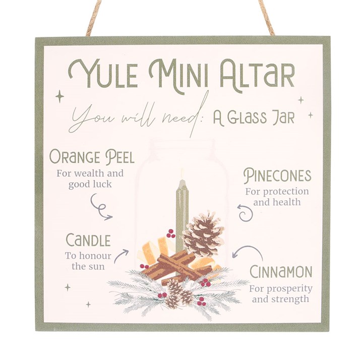 20cm Yule Altar MDF Hanging Sign - Image 3