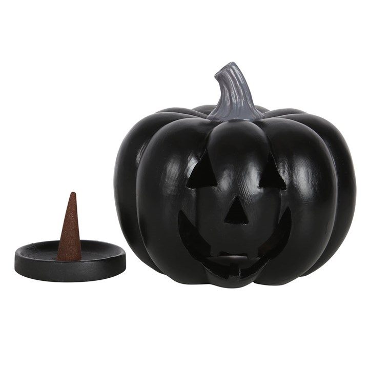 Black Pumpkin Incense Cone Holder - Image 2