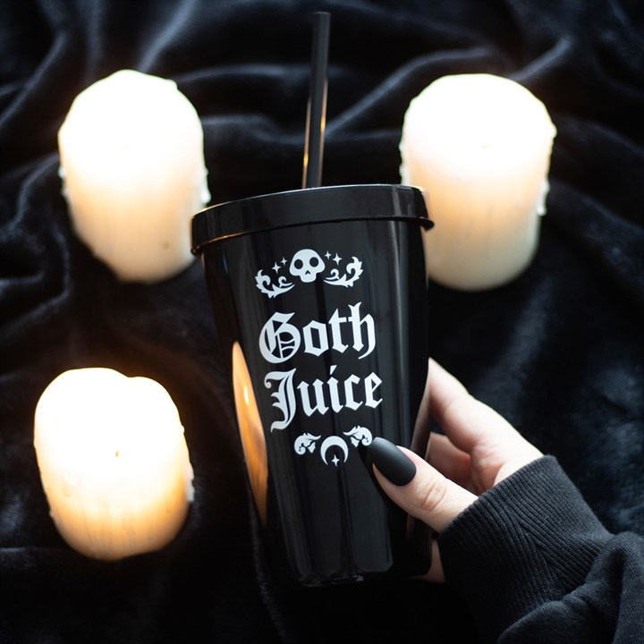 Goth Juice Plastic Tumbler with Straw - Image 4