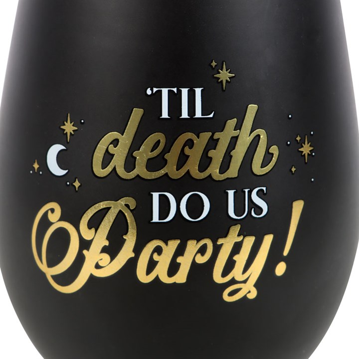 Til Death Do Us Party Stemless Wine Glass - Image 2
