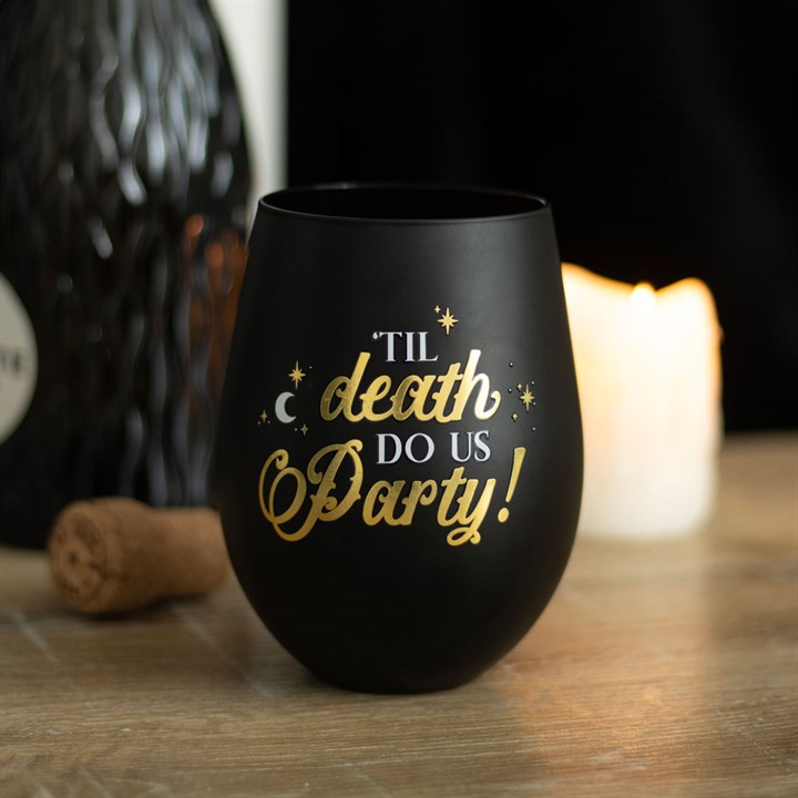 Til Death Do Us Party Stemless Wine Glass - Image 4