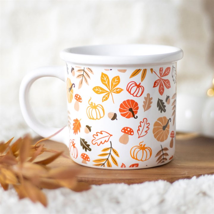 Autumn Leaves and Pumpkins Mug - Image 6