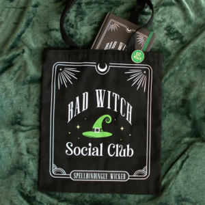 Bad Witch Social Club Polycotton Tote Bag with Pin Badge