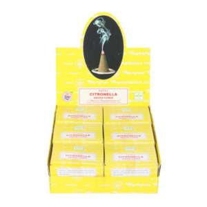 12 Packs of Citronella Dhoop Incense Cones by Satya