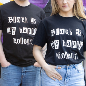 Black is My Happy Colour Unisex T-shirt Size L
