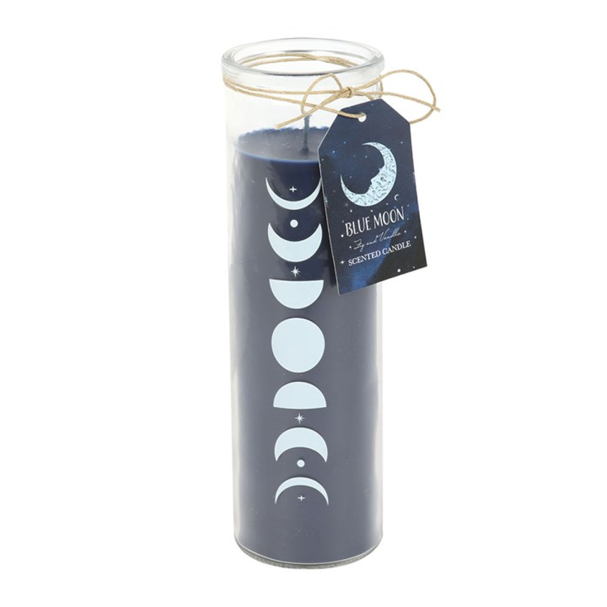 Blue Moon Phase Fig & Vanilla Scented Glass Tube Candle - Image 2