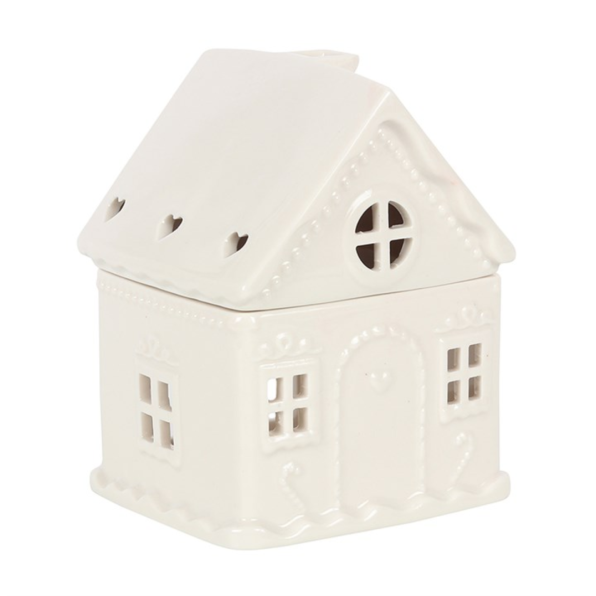 White Gingerbread House Oil Burner - Image 3