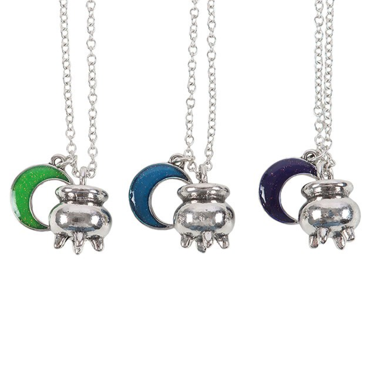Set of 3 Coven Sisters Cauldron Charm Necklaces - Image 3
