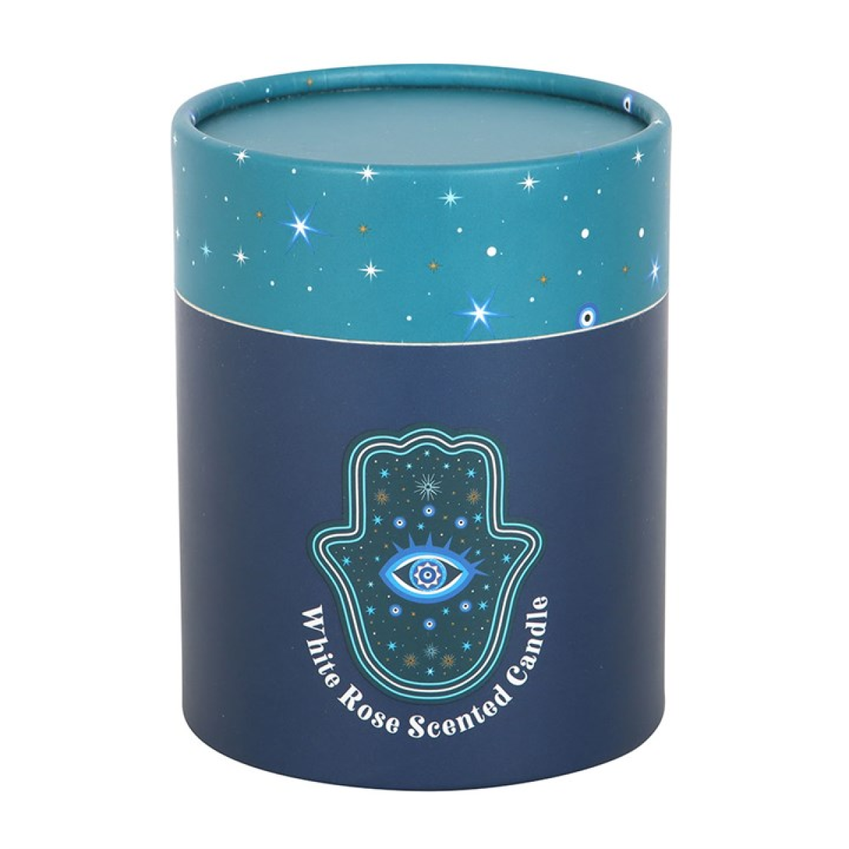 Hand of Hamsa White Rose Candle with Crystals - Image 5