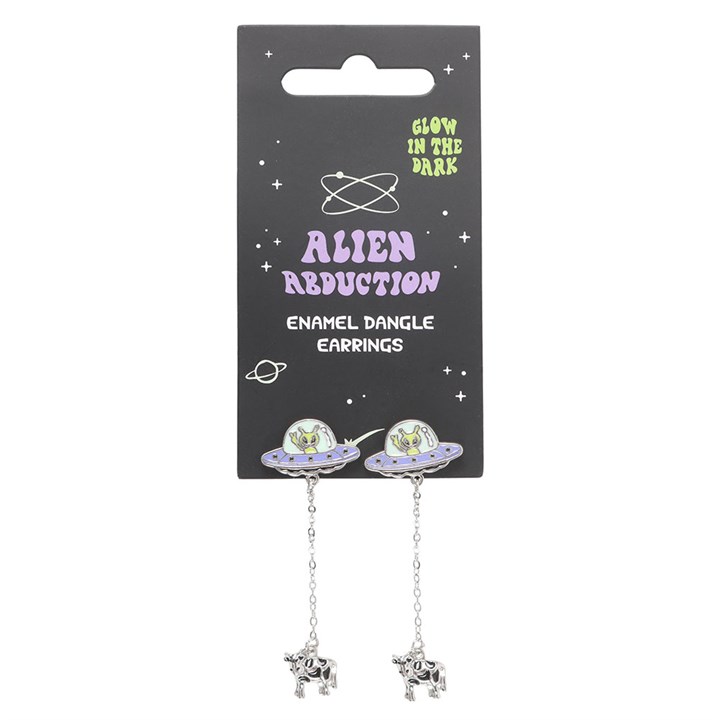 Glow in the Dark Alien Abduction Dangle Earrings - Image 2