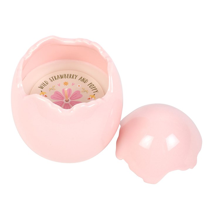 Wild Strawberry & Poppy Egg Shaped Candle - Image 2