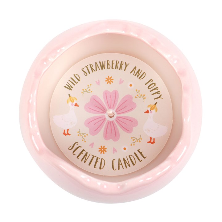 Wild Strawberry & Poppy Egg Shaped Candle - Image 4