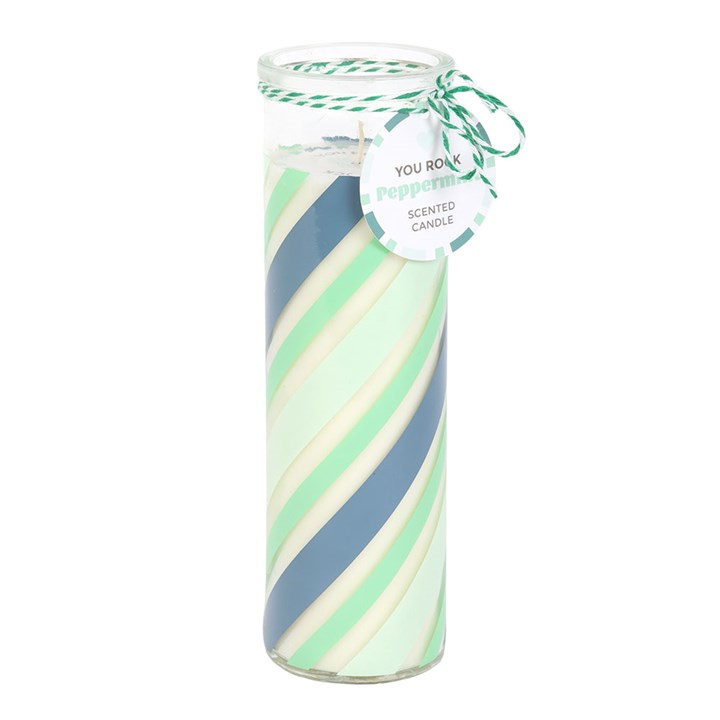 Candy Stripe Peppermint Tube Candle - Image 2