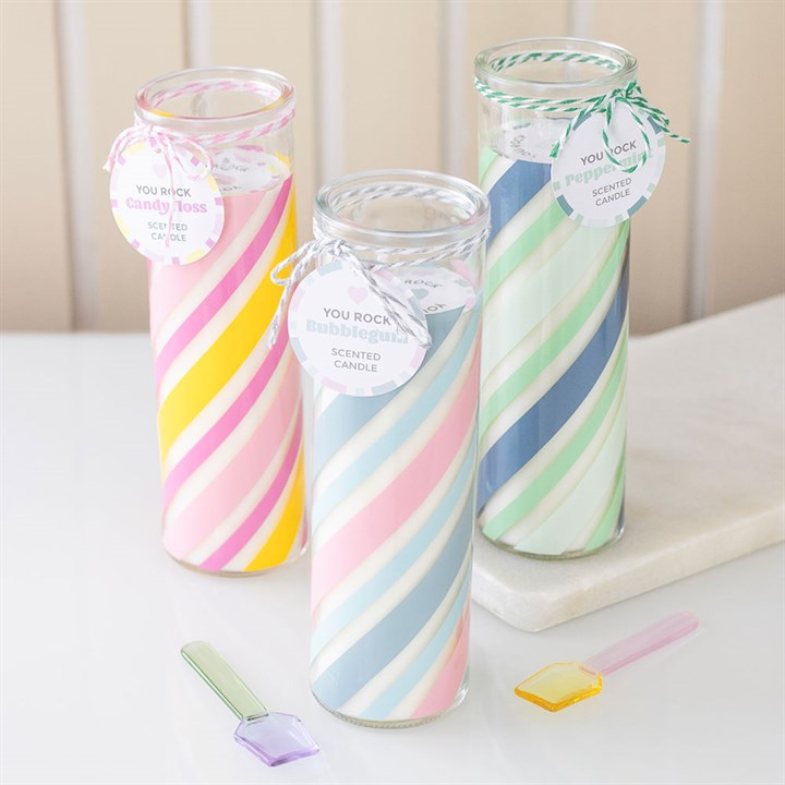 Candy Stripe Peppermint Tube Candle - Image 5