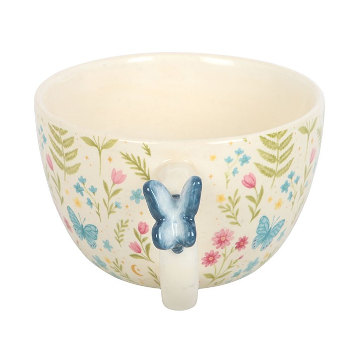 Luna Bloom Floral Print Mug with Butterfly - Image 4
