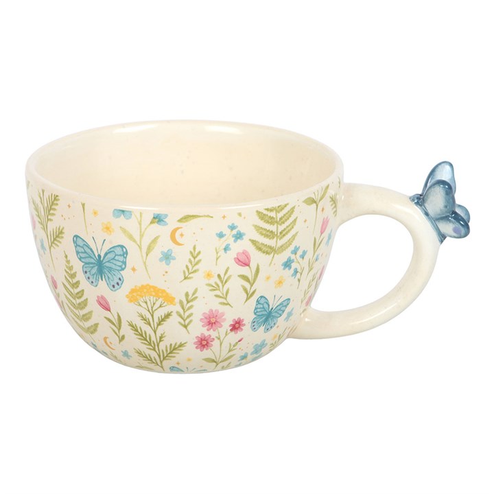 Luna Bloom Floral Print Mug with Butterfly - Image 5
