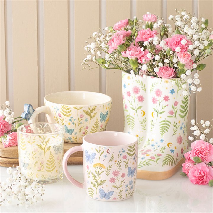 Luna Bloom Floral Print Mug with Butterfly - Image 6