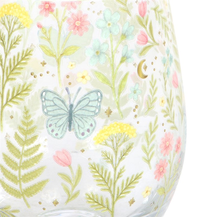 Luna Bloom Floral Print Stemless Glass - Image 3