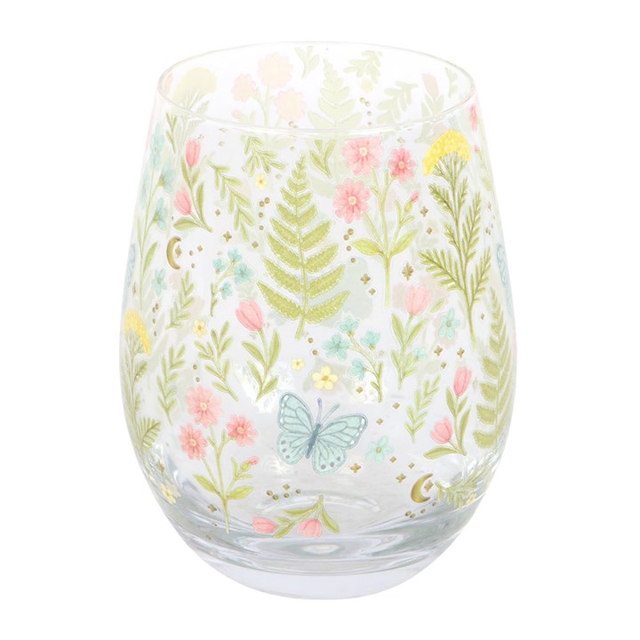 Luna Bloom Floral Print Stemless Glass - Image 4