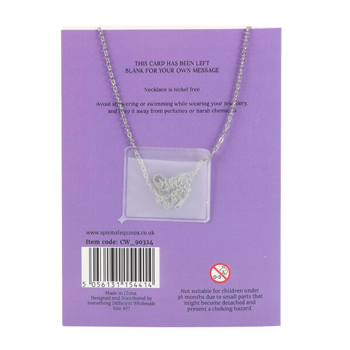 Amethyst Crystal Moon Necklace on Greeting Card - Image 2