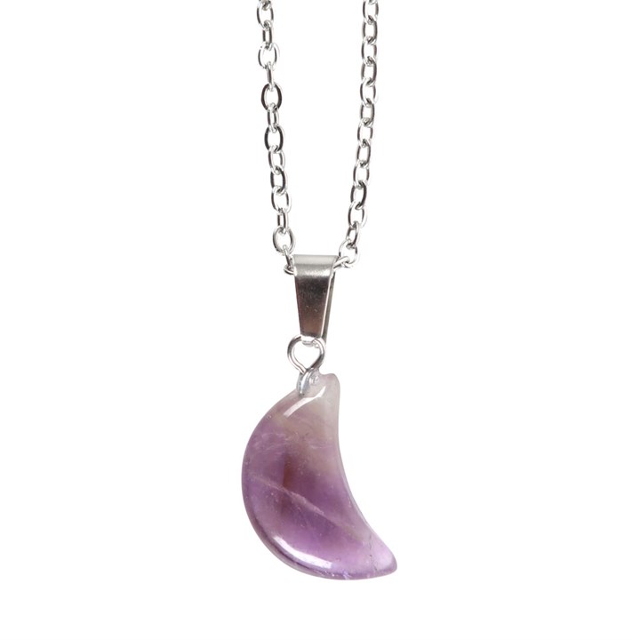 Amethyst Crystal Moon Necklace on Greeting Card - Image 3