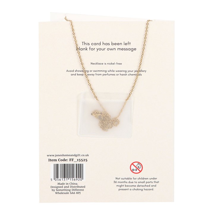 Blue Aura Mushroom Necklace Greeting Card - Image 2
