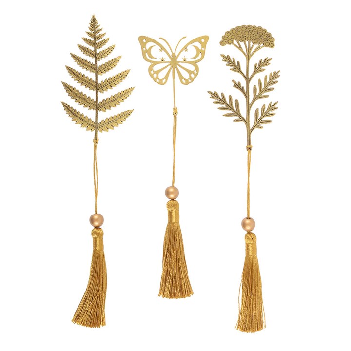 Set of 24 Luna Bloom Metal Leaf Bookmarks - Image 3