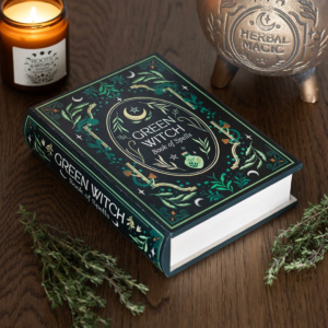 Green Witch Book Shaped Storage Box