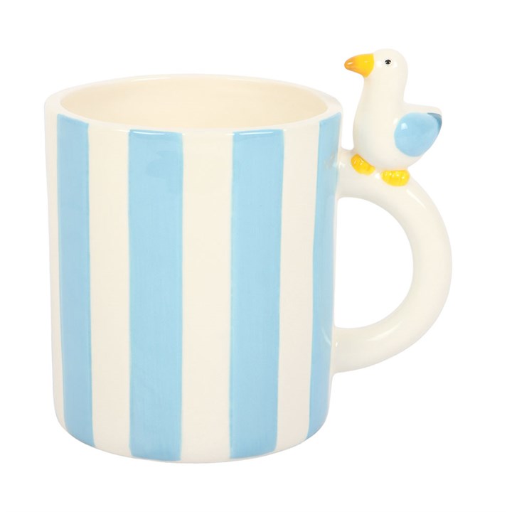 Striped Mug with Seagull - Image 2