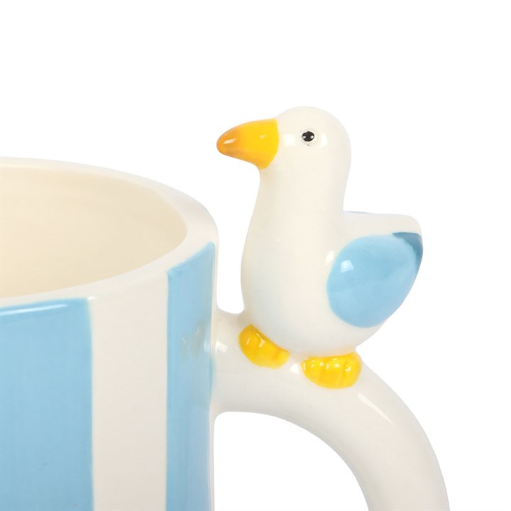 Striped Mug with Seagull - Image 3