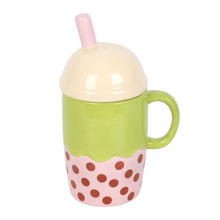 Kawaii Bubble Tea Lidded Mug - Image 5