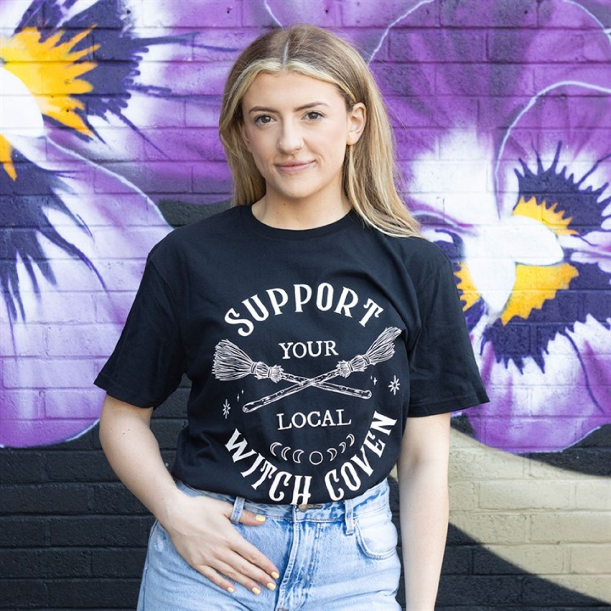 Support Your Local Witch Coven Unisex T-shirt Size XL - Image 2