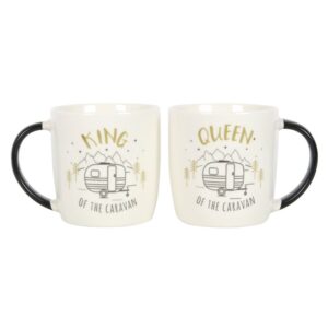 King and Queen Couples Caravan Mug Set