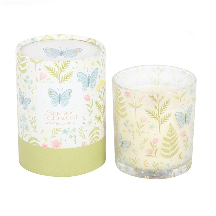 Luna Bloom Butterfly Sage and Cedarwood Candle - Image 2