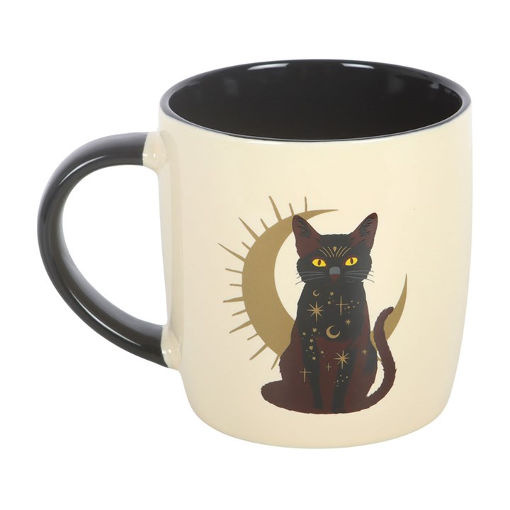 Sitting Magick Black Cat Mug - Image 2