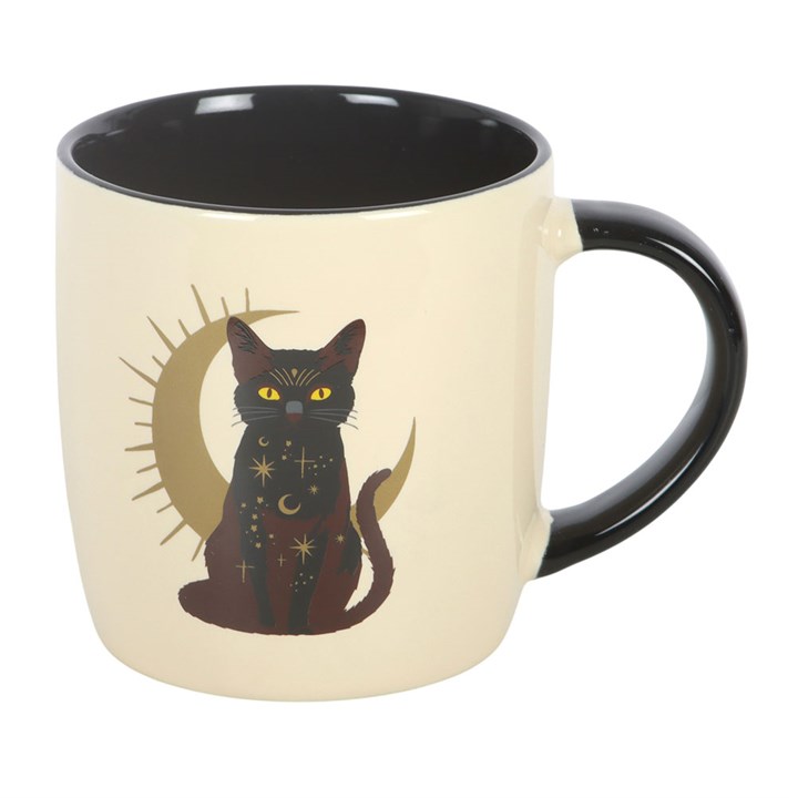 Sitting Magick Black Cat Mug - Image 4