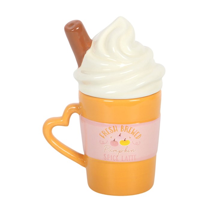 Fresh Brewed Pumpkin Spice Latte Lidded Mug - Image 2