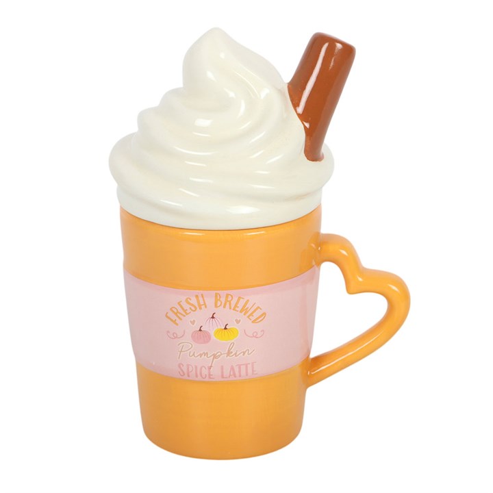 Fresh Brewed Pumpkin Spice Latte Lidded Mug - Image 5