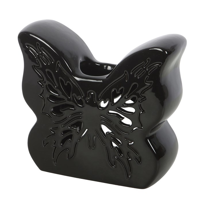 Black Cut-Out Butterfly Oil Burner - Image 2