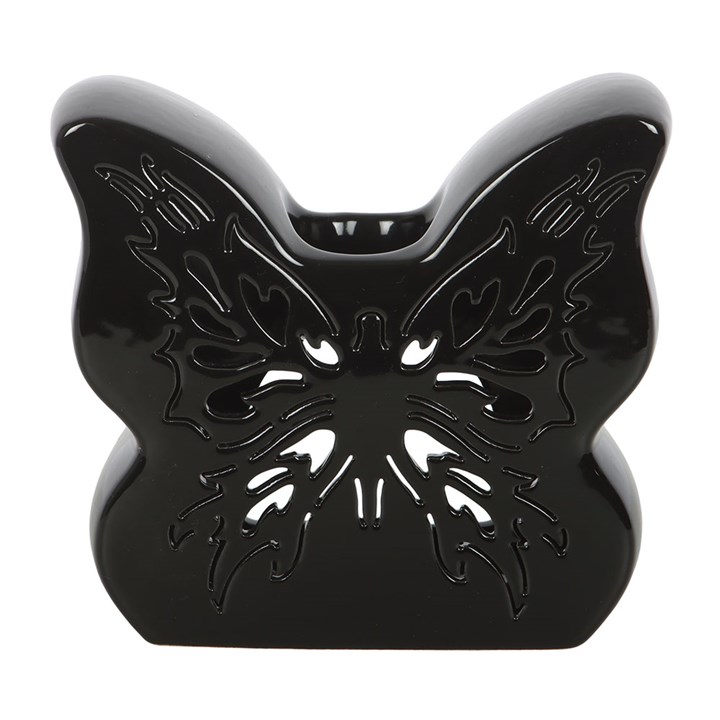 Black Cut-Out Butterfly Oil Burner - Image 3